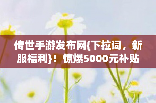 惊爆5000元补贴隐情图片