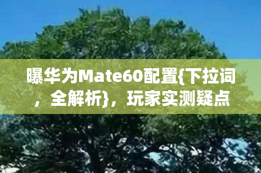 曝华为Mate60配置{下拉词,全解析},玩家实测疑点官方回应? 曝华为Mate60配置{下拉词,全解析},玩家实测疑点官方回应?