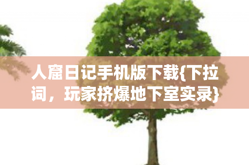人窟日记手机版下载{下拉词，玩家挤爆地下室实录}探游戏心跳