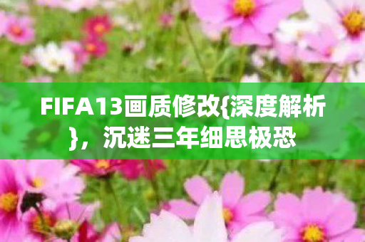 FIFA13画质修改{深度解析},沉迷三年细思极恐 FIFA13画质修改{深度解析},沉迷三年细思极恐