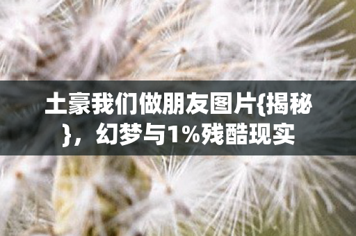 土豪我们做朋友图片{揭秘},幻梦与1%残酷现实 土豪我们做朋友图片{揭秘},幻梦与1%残酷现实
