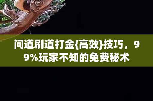 问道刷道打金{高效}技巧,99%玩家不知的免费秘术 问道刷道打金{高效}技巧,99%玩家不知的免费秘术
