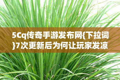 5Cq传奇手游发布网{下拉词}7次更新后为何让玩家发凉 5Cq传奇手游发布网{下拉词}7次更新后为何让玩家发凉