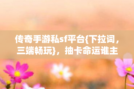 传奇手游私sf平台{下拉词,三端畅玩},抽卡命运谁主沉浮? 传奇手游私sf平台{下拉词,三端畅玩},抽卡命运谁主沉浮?