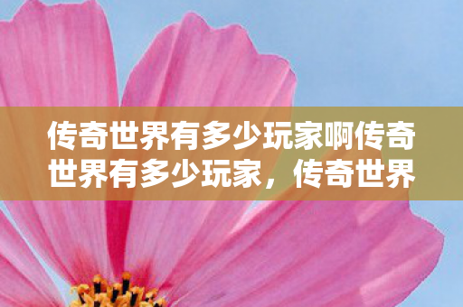 传奇世界有多少玩家啊传奇世界有多少玩家图片