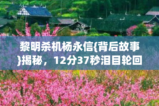 黎明杀机杨永信{背后故事}揭秘，12分37秒泪目轮回