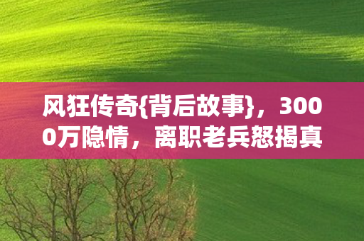 离职老兵怒揭真相图片