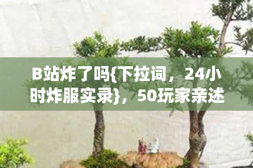B站炸了吗{下拉词,24小时炸服实录},50玩家亲述集体绷不住 B站炸了吗{下拉词,24小时炸服实录},50玩家亲述集体绷不住