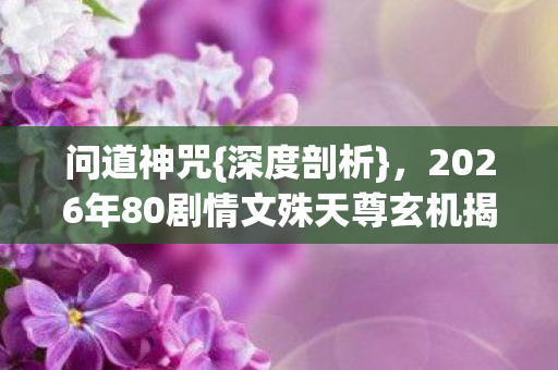 2026年80剧情文殊天尊玄机揭秘图片