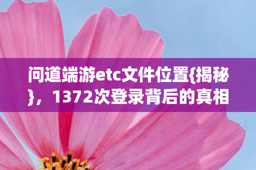 1372次登录背后的真相图片