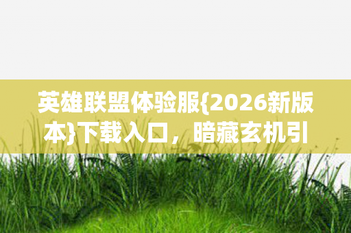 英雄联盟体验服{2026新版本}下载入口,暗藏玄机引人生抉择 英雄联盟体验服{2026新版本}下载入口,暗藏玄机引人生抉择