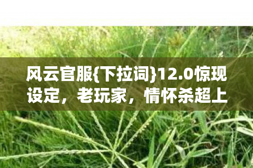情怀杀超上头图片