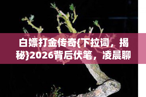 2026背后伏笔图片