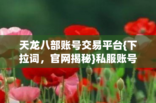 天龙八部账号交易平台图片