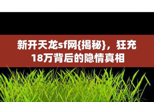 狂充18万背后的隐情真相图片