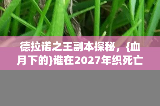 德拉诺之王副本探秘,{血月下的}谁在2027年织死亡循环? 德拉诺之王副本探秘,{血月下的}谁在2027年织死亡循环?