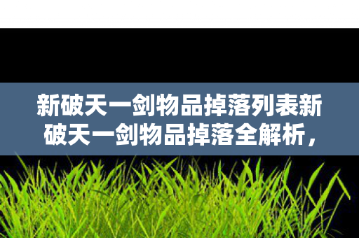新破天一剑物品掉落列表新破天一剑物品掉落全解析,揭秘稀有装备的获取途径,新破天一剑,揭秘稀有装备获取途径,全解析物品掉落列表 新破天一剑物品掉落列表新破天一剑物品掉落全解析,揭秘稀有装备的获取途径,新破天一剑,揭秘稀有装备获取途径,全解析物品掉落列表