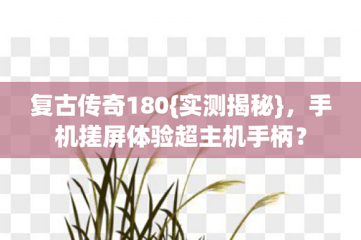 复古传奇180{实测揭秘}，手机搓屏体验超主机手柄？