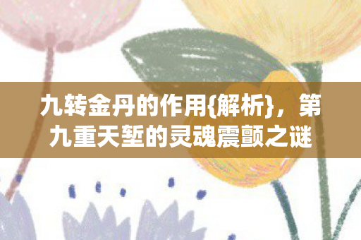 九转金丹的作用{解析},第九重天堑的灵魂震颤之谜 九转金丹的作用{解析},第九重天堑的灵魂震颤之谜