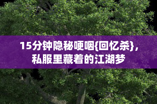 私服里藏着的江湖梦图片