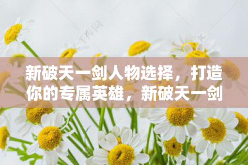 新破天一剑人物选择,打造你的专属英雄,新破天一剑人物选择,打造你的专属英雄之路 新破天一剑人物选择,打造你的专属英雄,新破天一剑人物选择,打造你的专属英雄之路