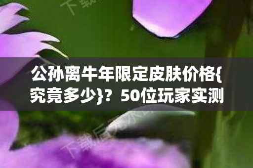 公孙离牛年限定皮肤价格{究竟多少}？50位玩家实测揭秘