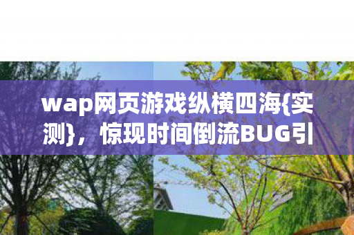 wap网页游戏纵横四海{实测}，惊现时间倒流BUG引热议！