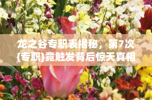 龙之谷专职表揭秘，第7次{专职}竟触发背后惊天真相！