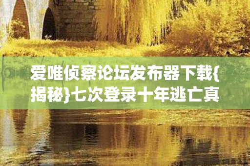 爱唯侦察论坛发布器下载图片