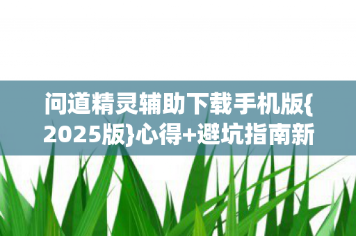 问道精灵辅助下载手机版{2025版}心得+避坑指南新手必看