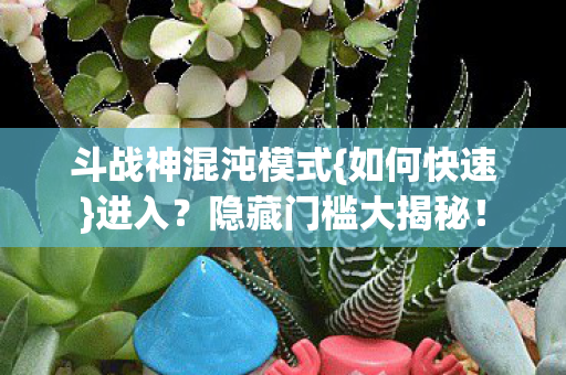 斗战神混沌模式图片