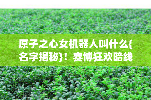 原子之心女机器人叫什么图片