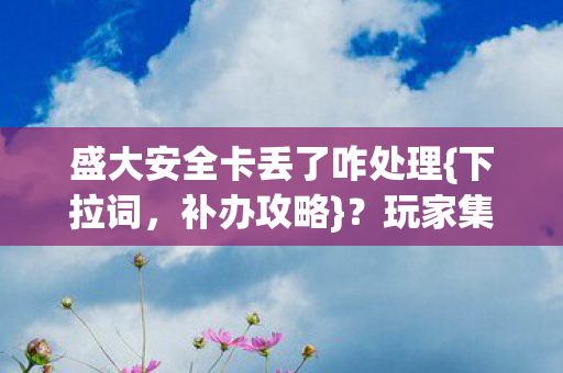 盛大安全卡丢了咋处理{下拉词,补办攻略}?玩家集体吐槽 盛大安全卡丢了咋处理{下拉词,补办攻略}?玩家集体吐槽