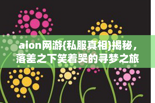 aion网游{私服真相}揭秘，落差之下笑着哭的寻梦之旅