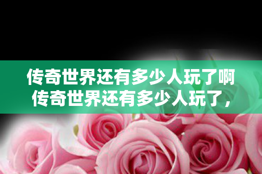 传奇世界还有多少人玩了啊传奇世界还有多少人玩了图片