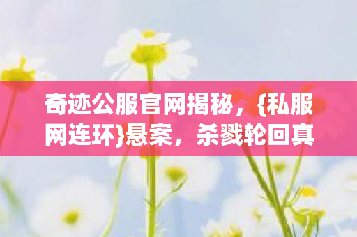 奇迹公服官网揭秘,{私服网连环}悬案,杀戮轮回真相 奇迹公服官网揭秘,{私服网连环}悬案,杀戮轮回真相