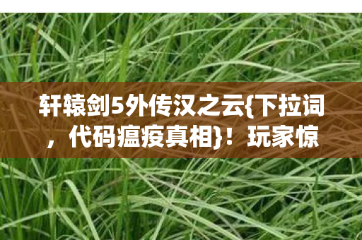 轩辕剑5外传汉之云图片