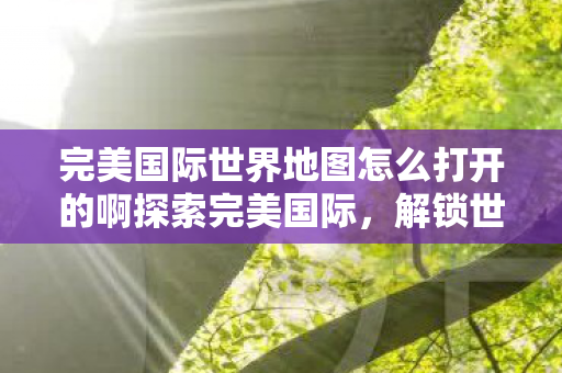 完美国际世界地图怎么打开的啊探索完美国际图片