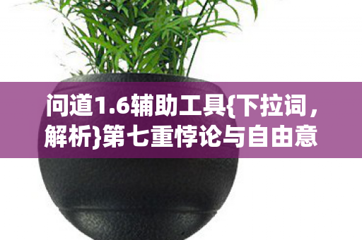 第七重悖论与自由意志之争图片