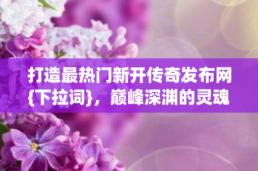打造最热门新开传奇发布网{下拉词},巅峰深渊的灵魂抉择 打造最热门新开传奇发布网{下拉词},巅峰深渊的灵魂抉择