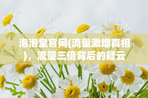 流量三倍背后的疑云图片