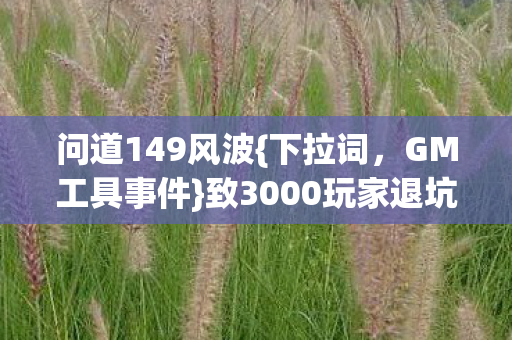 致3000玩家退坑互撕图片