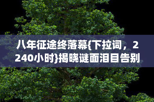 揭晓谜面泪目告别图片