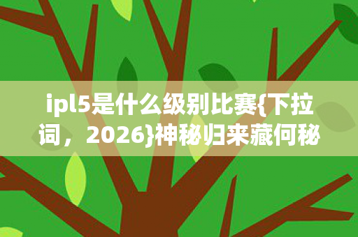 ipl5是什么级别比赛图片