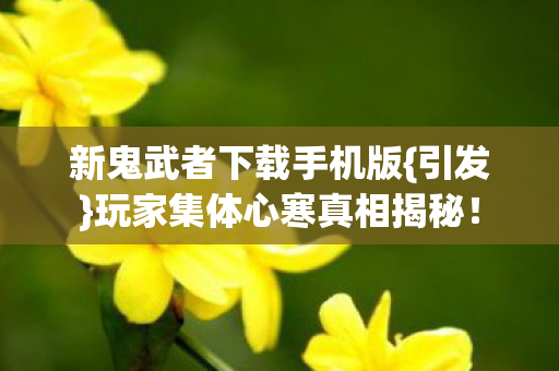 玩家集体心寒真相揭秘图片