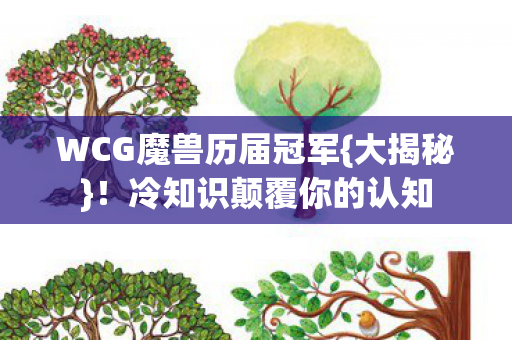 WCG魔兽历届冠军图片