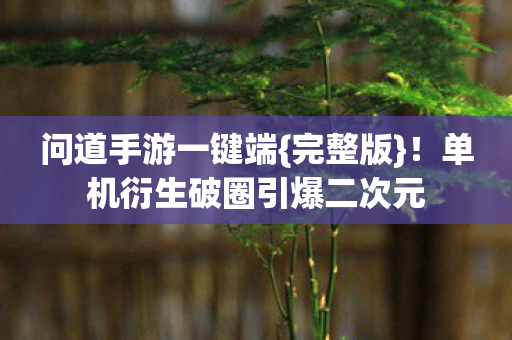 单机衍生破圈引爆二次元图片