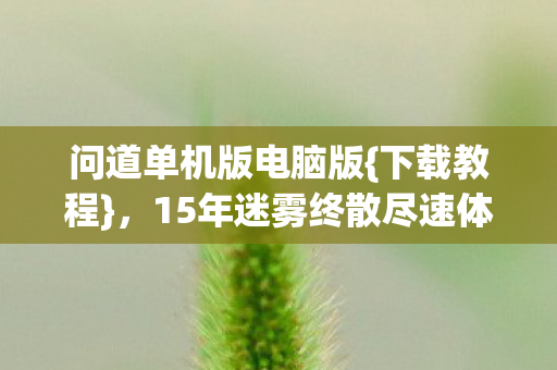 15年迷雾终散尽速体验图片