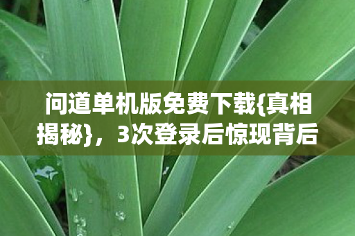 3次登录后惊现背后秘密图片