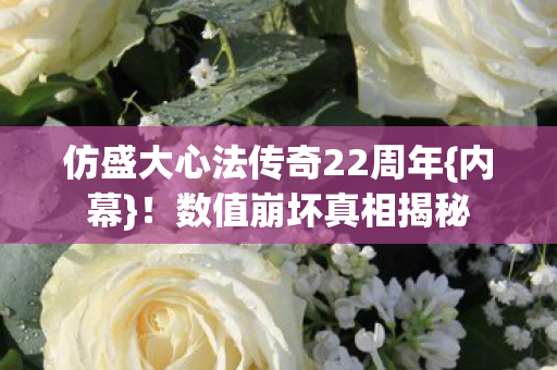 仿盛大心法传奇22周年图片